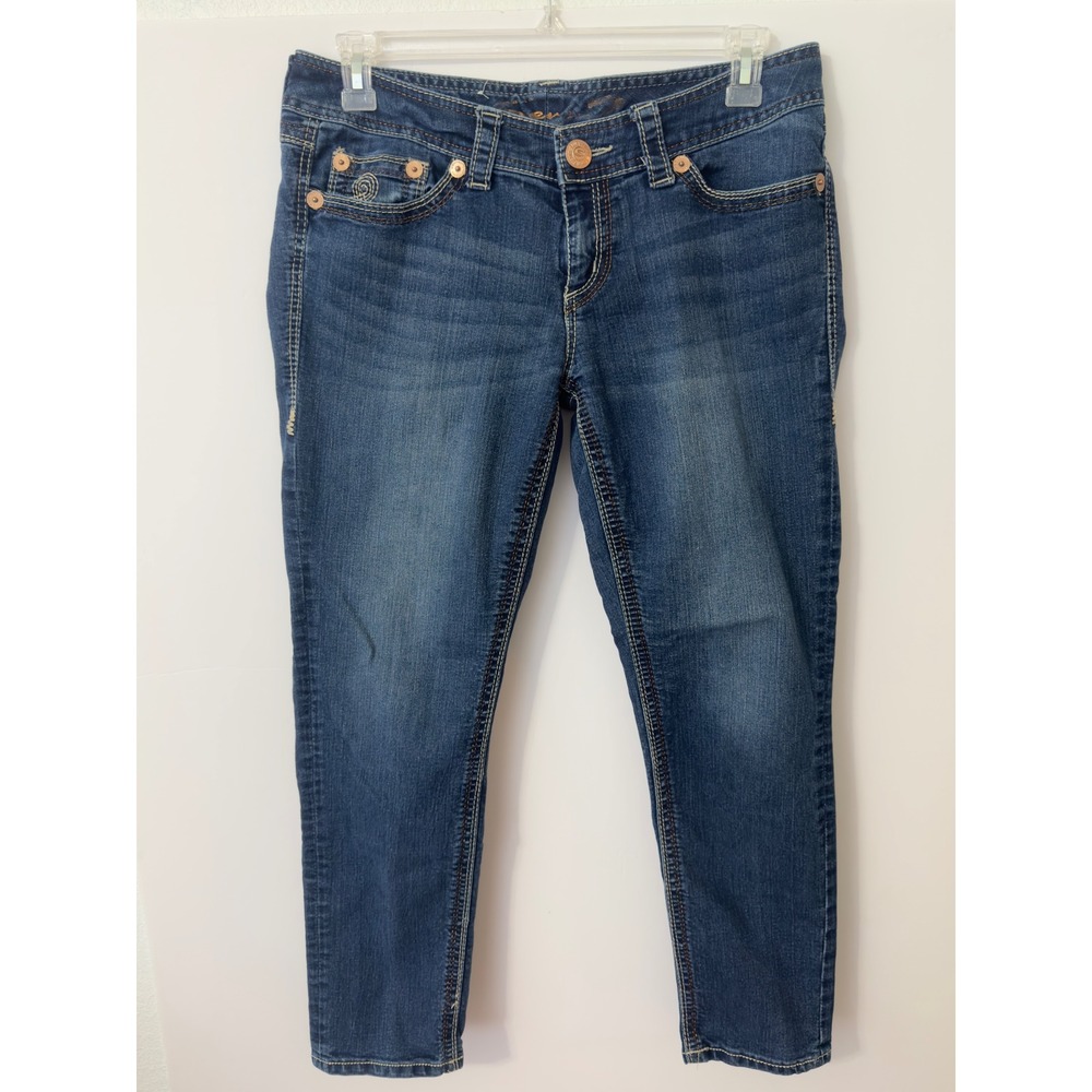 Seven7 Womens Skinny Jeans Dark Wash Stretch Denim Size 12‎